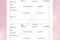 Pharmacology Drug Card Template Intended For Med Card Template