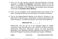 Philippines Secretary'S Certificate Form Download Printable Within Corporate Secretary Certificate Template