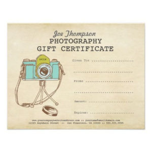 Photographer Photography Gift Certificate Template | Zazzle Regarding Photoshoot Gift Certificate Template