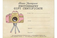 Photographer Photography Gift Certificate Template | Zazzle With Photoshoot Gift Certificate Template