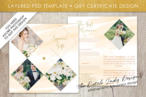 Photography Gift Certificate Template Photo Gift Card Layered Design #41 With Professional Photoshoot Gift Certificate Template