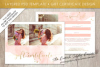 Photography Gift Certificate Template Photo Gift Card Watercolor Style Layered .Psd Files Design #43 Throughout Printable Gift Certificate Template Photoshop