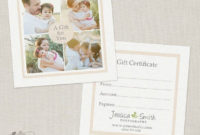 Photography Gift Certificate Templates – 17+ Free Word, Pdf Throughout Professional Photoshoot Gift Certificate Template