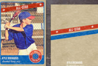 Photography Photo Card Template: Retro Sports Baseball Card Intended For Baseball Card Template Psd