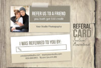 Photography Referral Card Template Rep Card Pertaining To Referral Card Template Free