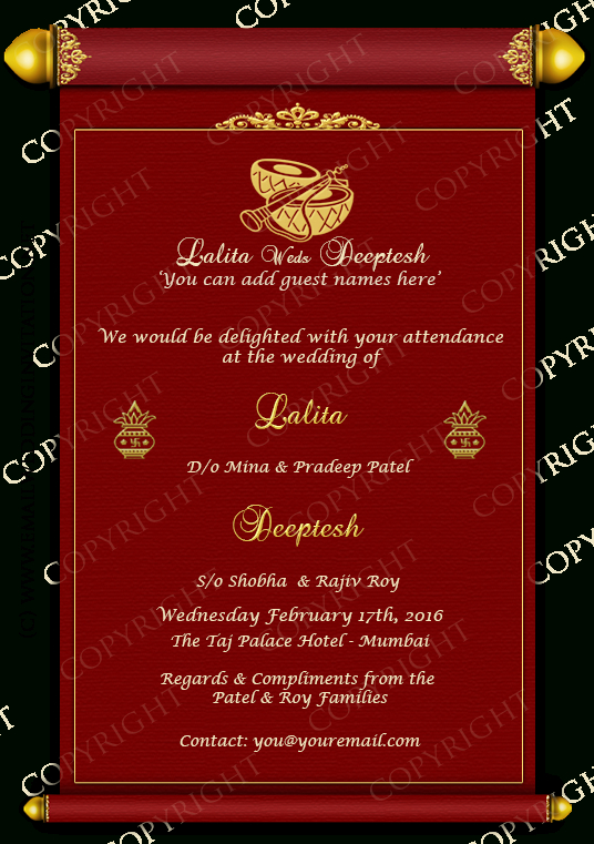 Pin De Mar'X Luxury Weddings India Pv En Bhart En 2020 Regarding Quality Indian Wedding Cards Design Templates