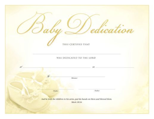 Pin On Baby Dedication Pertaining To Baby Christening Certificate Template