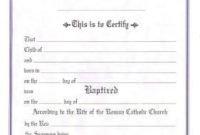 Pin On Baptism Certificate Intended For Professional Roman Catholic Baptism Certificate Template