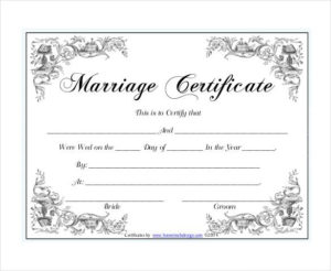 Pin On Certificate Design Pertaining To Free Blank Marriage Certificate Template
