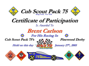 Pin On Certificate Template For Printable Pinewood Derby Certificate Template