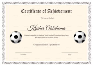 Pin On Certificate Templates Regarding Football Certificate Template