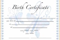 Pin On Certificate Templates With Regard To Birth Certificate Fake Template