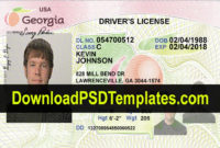 Pin On Driver'S License Pertaining To Professional Georgia Id Card Template