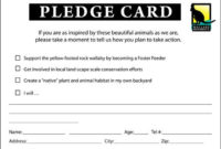 Pin On F Pledge Within Best Fundraising Pledge Card Template