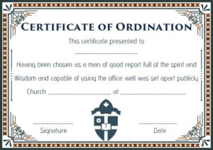 Pin On Free Download Intended For Certificate Of Ordination Template