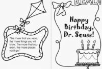 Pin On Kindergarten Teaching Ideas Within Dr Seuss Birthday Card Template