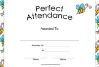 Pin On Learning Centers Throughout Perfect Attendance Certificate Free Template