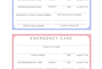 Pin On Mom Life Pertaining To In Case Of Emergency Card Template