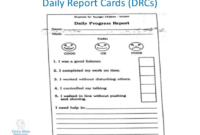 Pin On Report Template With Free Daily Report Card Template For Adhd
