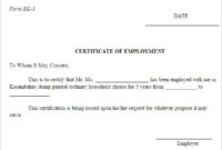 Pin On Sample Template Design Throughout Sample Certificate Employment Template