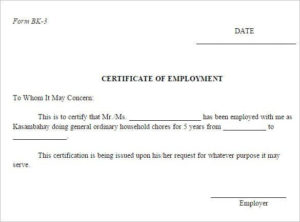 Pin On Sample Template Design Throughout Sample Certificate Employment Template
