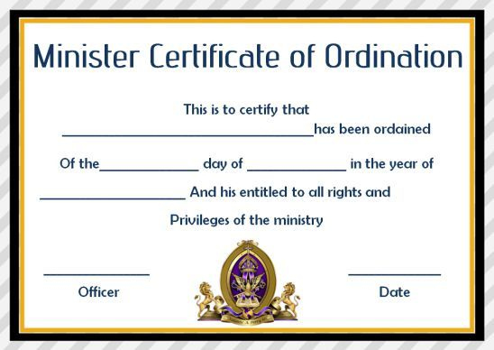 Pin On Spiritual Art With Professional Free Ordination Certificate Template