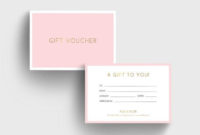 Pink And Gold Gift Voucher Template Diy Corjl Gift Card Inside Pink Gift Certificate Template