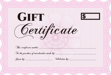 Pink Gift Certificate Template (7) Templates Example Inside Pink Gift Certificate Template
