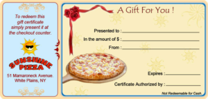 Pizza Gift Certificate Template 7 Di 2020 Intended For Pizza Gift Certificate Template