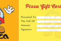 Pizza Gift Certificate Template Free Gift Certificate Throughout Pizza Gift Certificate Template