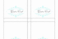 Place Card Template Free Download Elegant 12 Place Card For Professional Place Card Setting Template