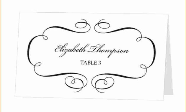 Place Card Template Free Download Fresh Place Cards Template Inside Best Imprintable Place Cards Template