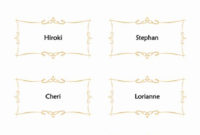 Place Card Template Word 6 Per Sheet Elegant Wedding Program With Regard To Printable Free Place Card Templates 6 Per Page