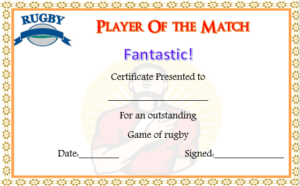 Player Of The Day Certificate Template (2) Templates For Player Of The Day Certificate Template