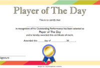 Player Of The Day Certificate Template Free Printable 2 In Throughout Player Of The Day Certificate Template