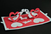 Pop Up Valentine Cards Pinterest. Valentines Day Pop Up Card With Regard To Best Twisting Hearts Pop Up Card Template