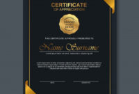 Premium Vector | Beautiful Certificate Template Design With Pertaining To Professional Beautiful Certificate Templates