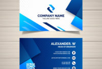 Premium Vector | Business Card Template With Geometric Shapes For Buisness Card Templates