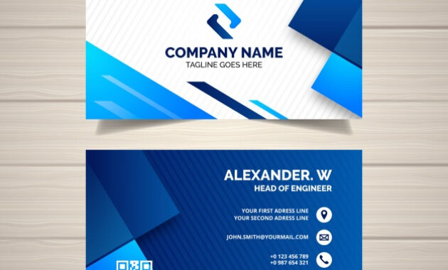 Premium Vector | Business Card Template With Geometric Shapes For Buisness Card Templates