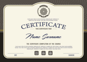 Premium Vector | Certificate Template With Clean And Modern Pertaining To Qualification Certificate Template