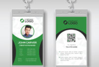 Premium Vector | Elegant Green And White Id Card Template Inside Conference Id Card Template