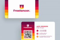 Premium Vector | Freelancer Business Card Or Visiting Card In Printable Freelance Business Card Template