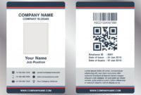 Premium Vector | Simple Landscape Employee Id Card Template In Professional Work Id Card Template