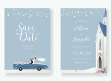 Premium Vector | Wedding Invitation Card Template. After Inside Church Wedding Invitation Card Template