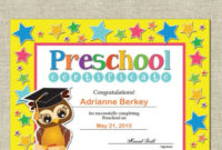 Preschool Certificate Template 16+ Free Word, Pdf Psd With Regard To Preschool Graduation Certificate Template Free