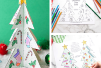 Printable Christmas Tree Template | Little Bins For Little Hands For 3D Christmas Tree Card Template