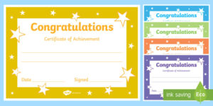 Printable Congratulations Certificate Template Pertaining To Fun Certificate Templates