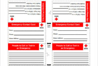Printable Emergency Contact Card | Room Surf Inside Emergency Contact Card Template
