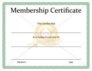 Printable Membership Certificate Template Certificate Inside New Member Certificate Template