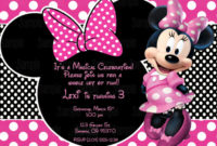 Printable Minnie Mouse Invitation Plus Free Blank Matching Regarding Minnie Mouse Card Templates